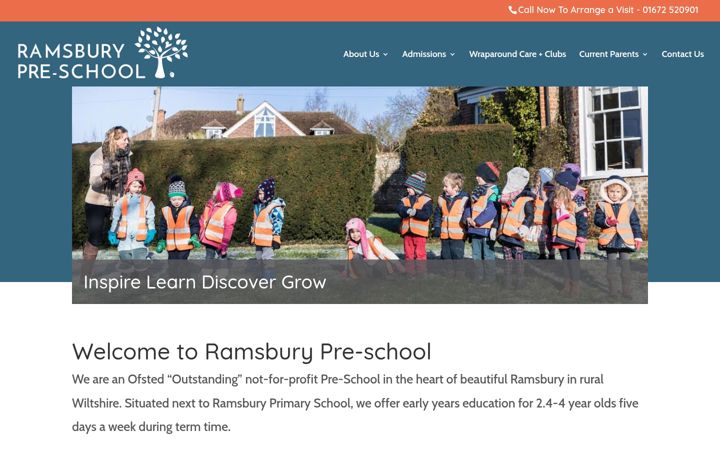 Screenshot of ramsburypreschool.org.uk