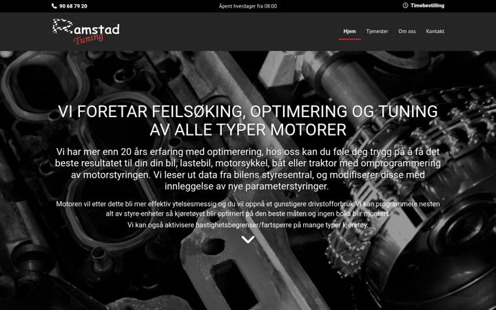 Screenshot of ramstadtuning.no