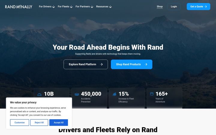 Screenshot of randmcnally.com