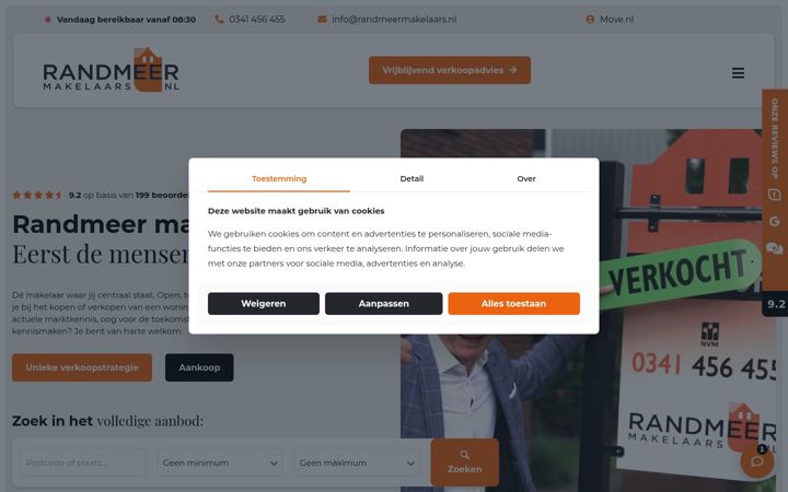 Ekrano kopija randmeermakelaars.nl