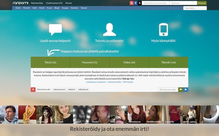 Skærmbillede af randomi.fi