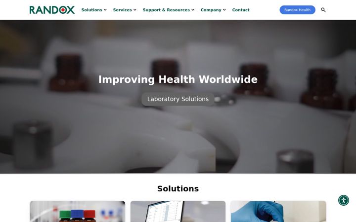 Screenshot of randox.com