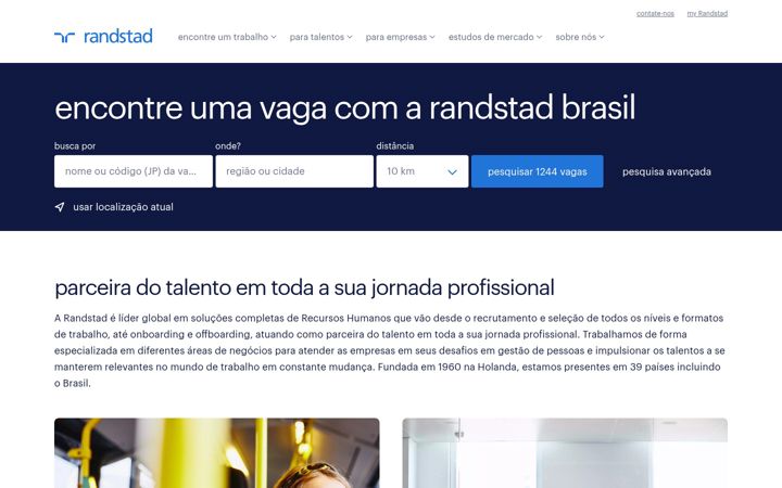 Screenshot of randstad.com.br