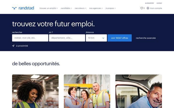 Screenshot of randstad.fr