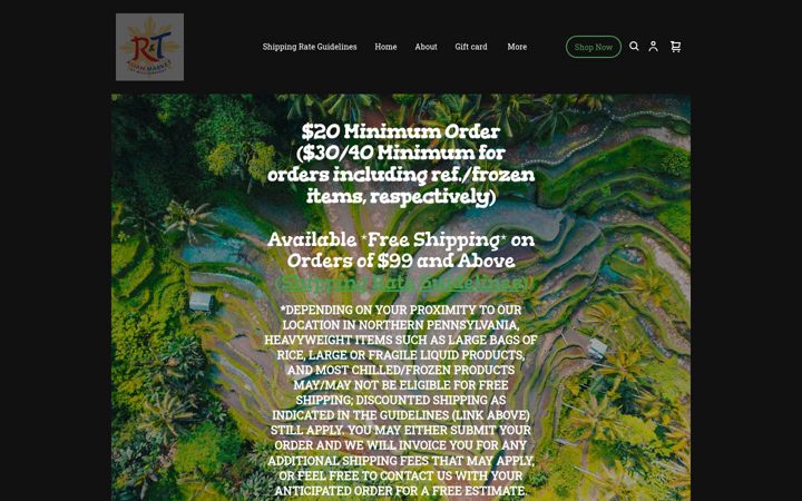 Snímek obrazovky randtasianmarket.com