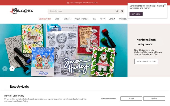 Screenshot of rangerink.com