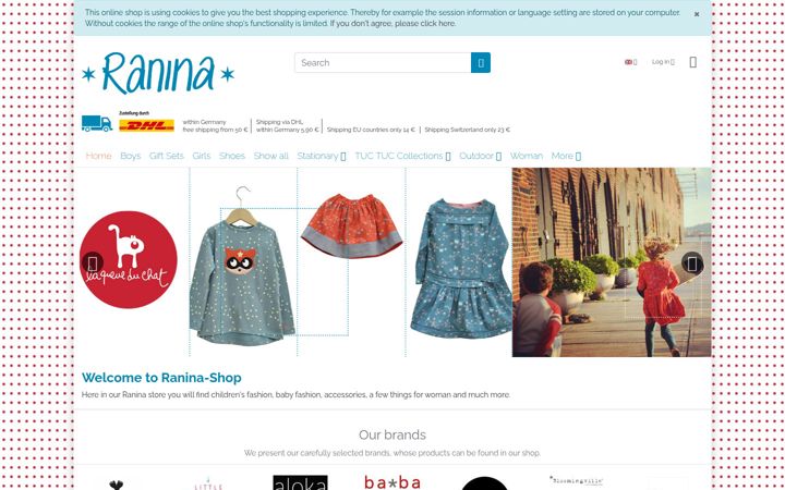 Screenshot of ranina-shop.de