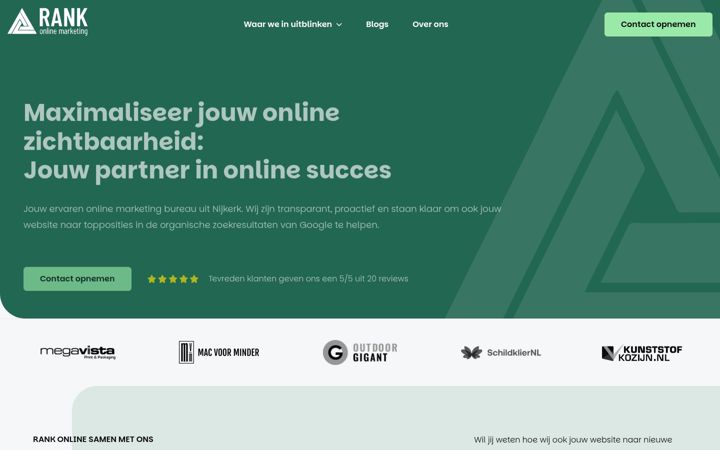 Screenshot of rank-online.nl