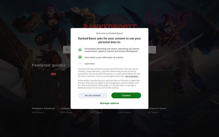 Screenshot of rankedboost.com