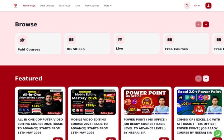 Screenshot of rankersgurukul.com