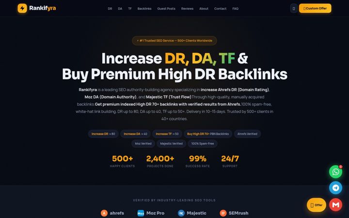 Screenshot of rankifyra.com