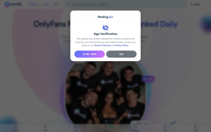 Screenshot of ranking.bio