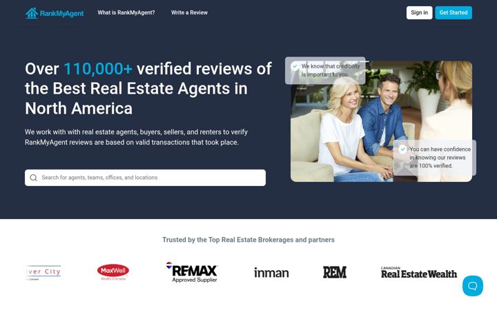 Screenshot of rankmyagent.com