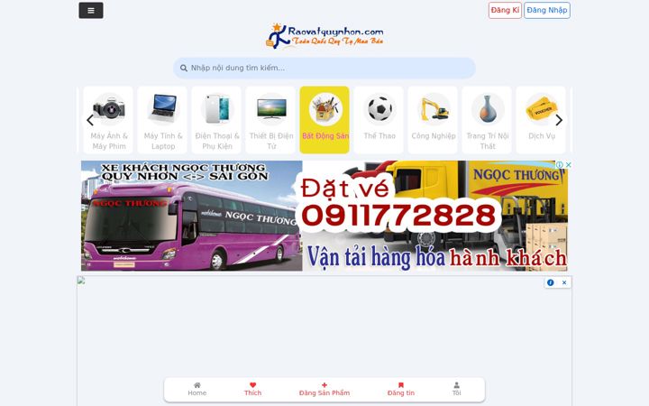 Screenshot ta' raovatquynhon.com
