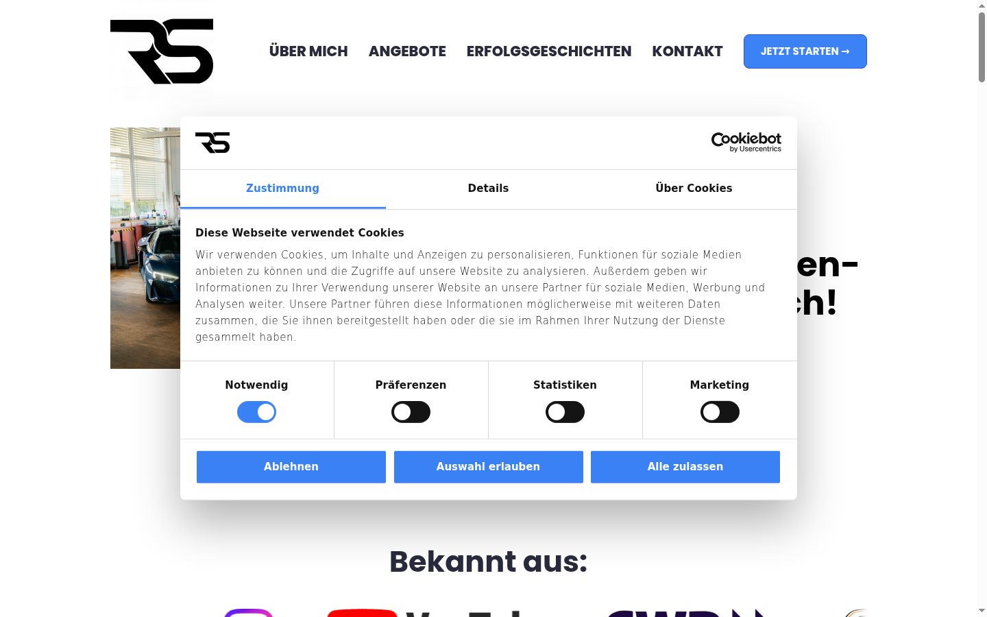 Captură de ecran a bannerului de consimțământ afișat înainte de orice interacțiune