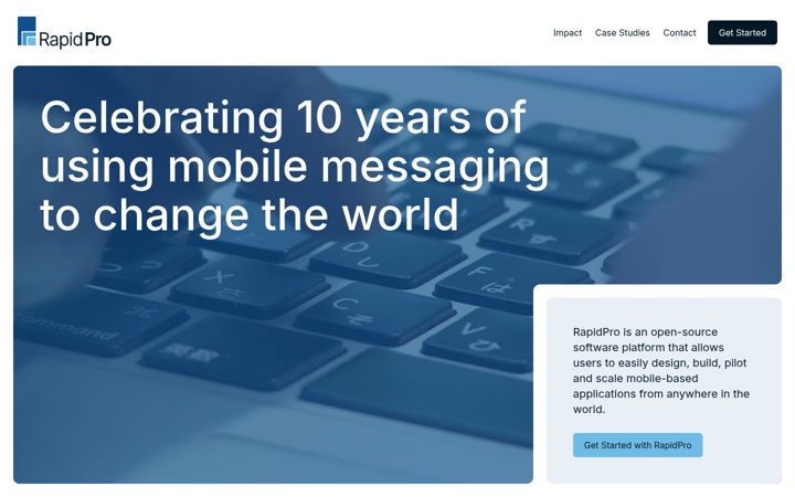 Screenshot of rapidpro.io