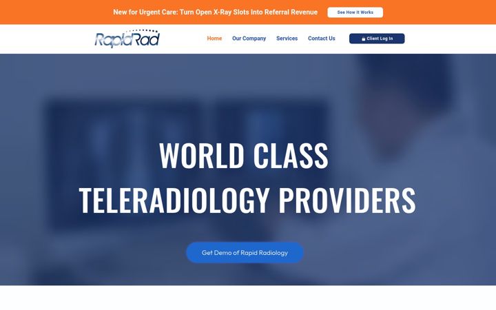 Screenshot of rapidrad.com
