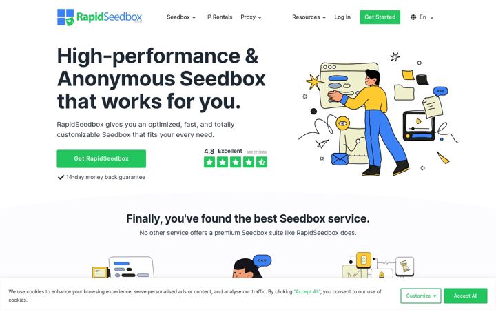 Skærmbillede af rapidseedbox.com