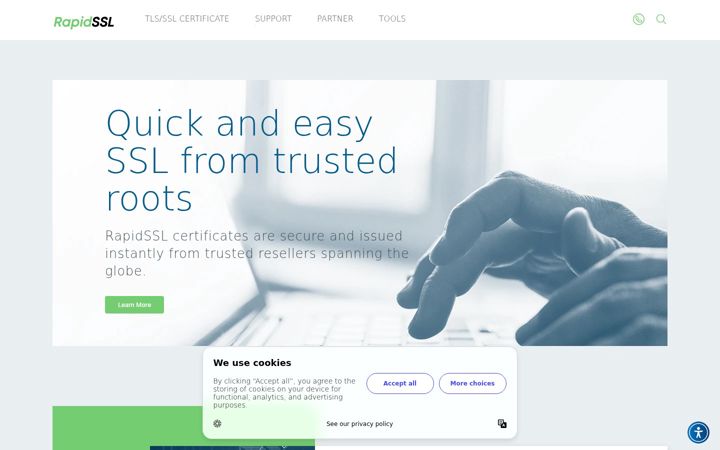 Screenshot von rapidssl.com