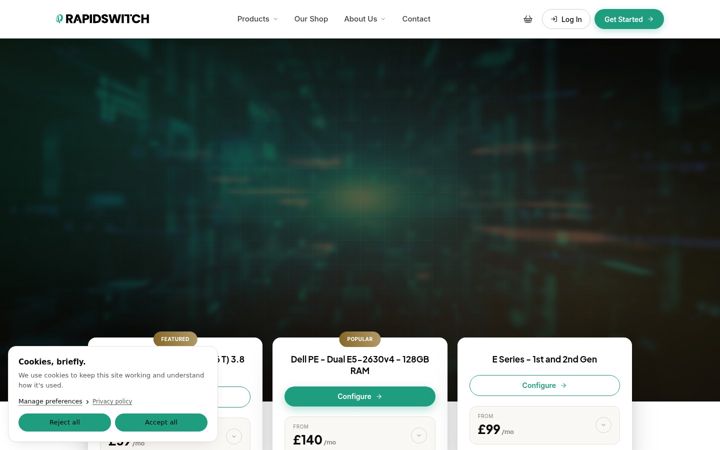 Screenshot of rapidswitch.com