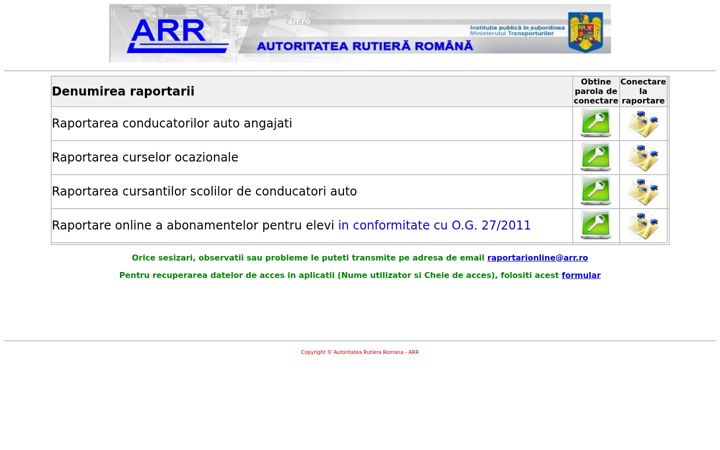 Screenshot of raportarionlinearr.ro