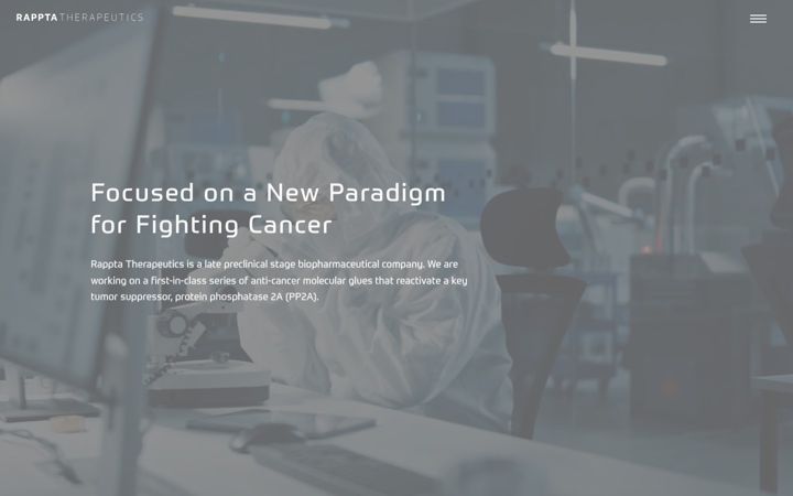 Screenshot of rappta-therapeutics.com