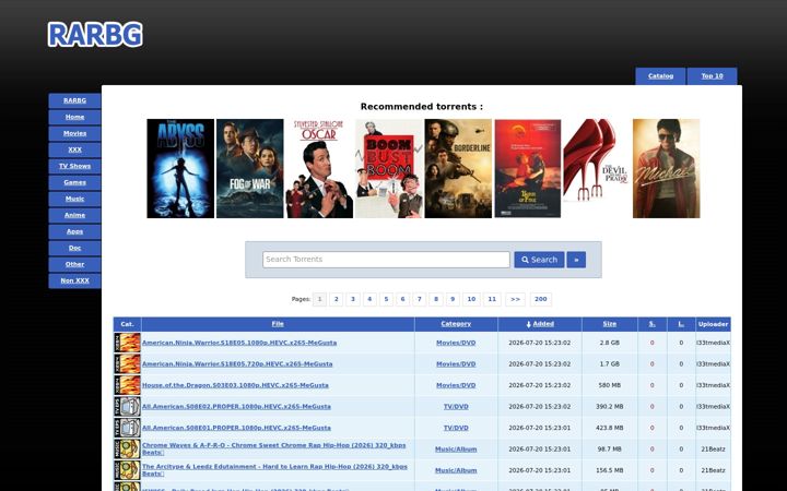 Screenshot of rarbgproxy.to