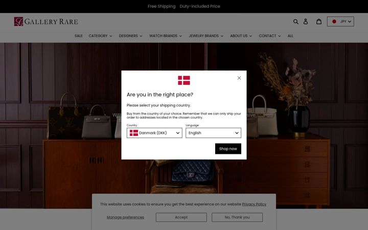Screenshot of rare.gallery