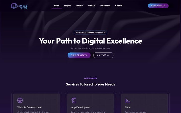 Screenshot of raremoodagency.com