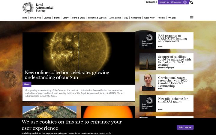 Screenshot of ras.ac.uk