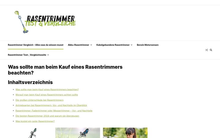 Captura de ecrã de rasentrimmer-vergleich.de