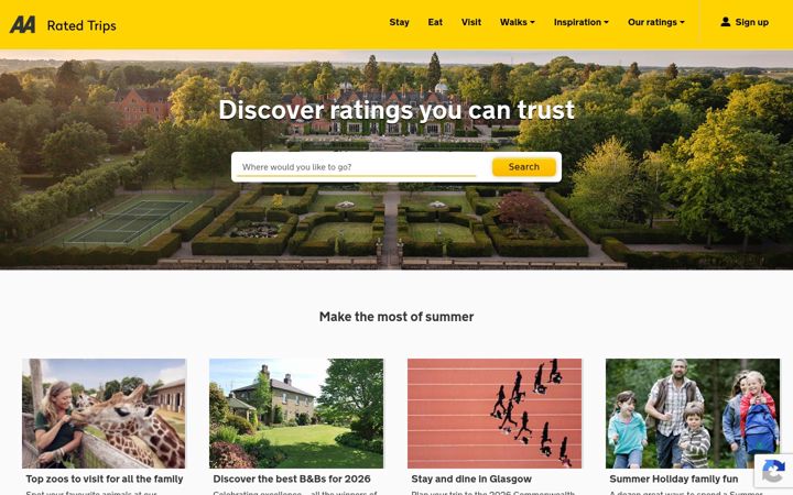 Screenshot of ratedtrips.com