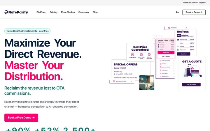 Screenshot of rateparity.com