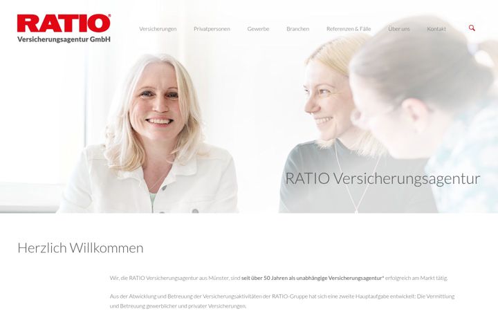 Skærmbillede af ratio-versicherungsagentur.de