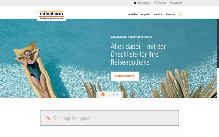 Screenshot of ratiopharm.de