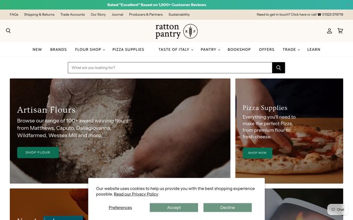Screenshot of rattonpantry.co.uk