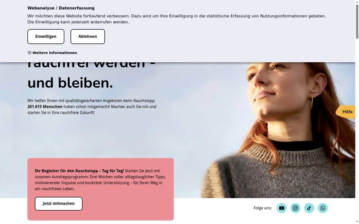 Screenshot of rauchfrei-info.de