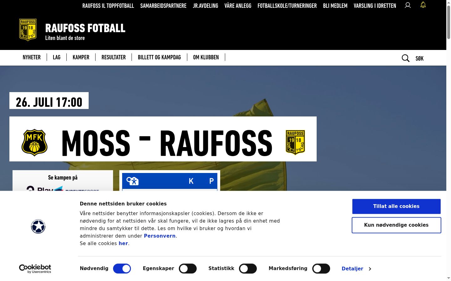 Screenshot del banner di consenso mostrato prima di qualsiasi interazione