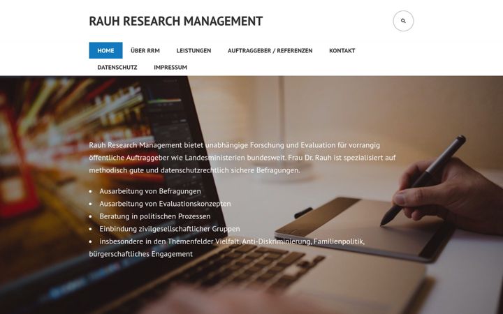 Screenshot of rauh-research.de