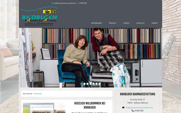 Screenshot of raumausstattung-knobloch.de