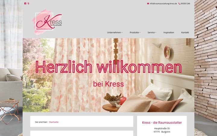 Screenshot of raumausstattung-kress.de