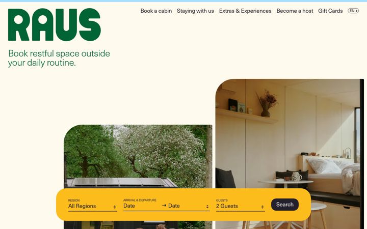 Screenshot of raus.life