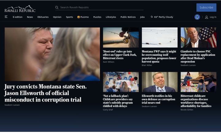 Screenshot of ravallirepublic.com