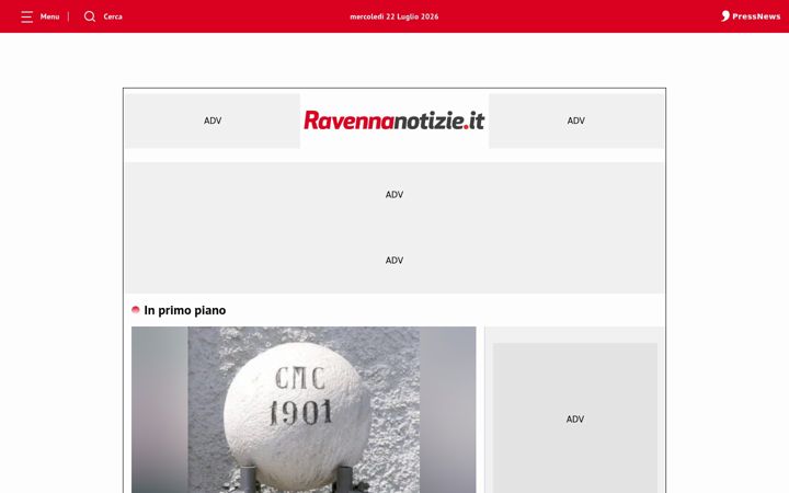 Screenshot of ravennanotizie.it