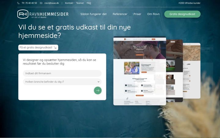 Screenshot of ravn-hjemmesider.dk