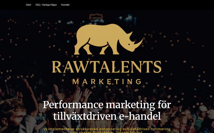 Capture d'écran de rawtalents.se