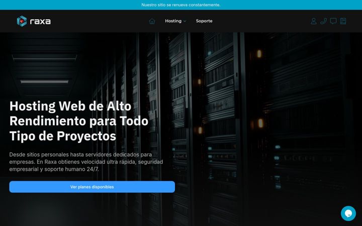 Screenshot of raxahost.com