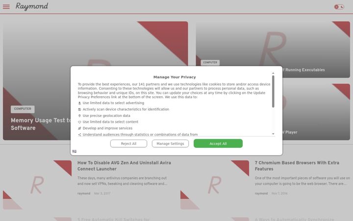 Screenshot of raymond.cc