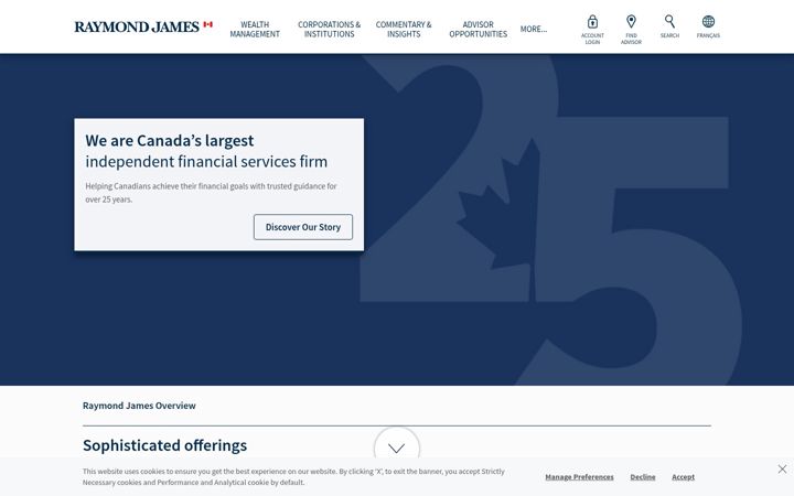 Screenshot of raymondjames.ca