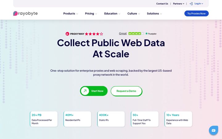 Snimka zaslona za rayobyte.com
